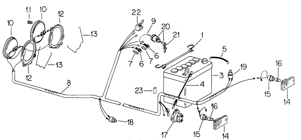 Electrical Wiring Diagram and Parts List for 1914 145986100-145986399-146986100-146986399 Cub Cadet Lawn Tractor